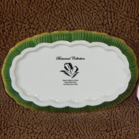 Corner Ruby Botanical Collection Roses Flower Multicolor Butter Dish Ceramic NEW - Picture 11 of 11